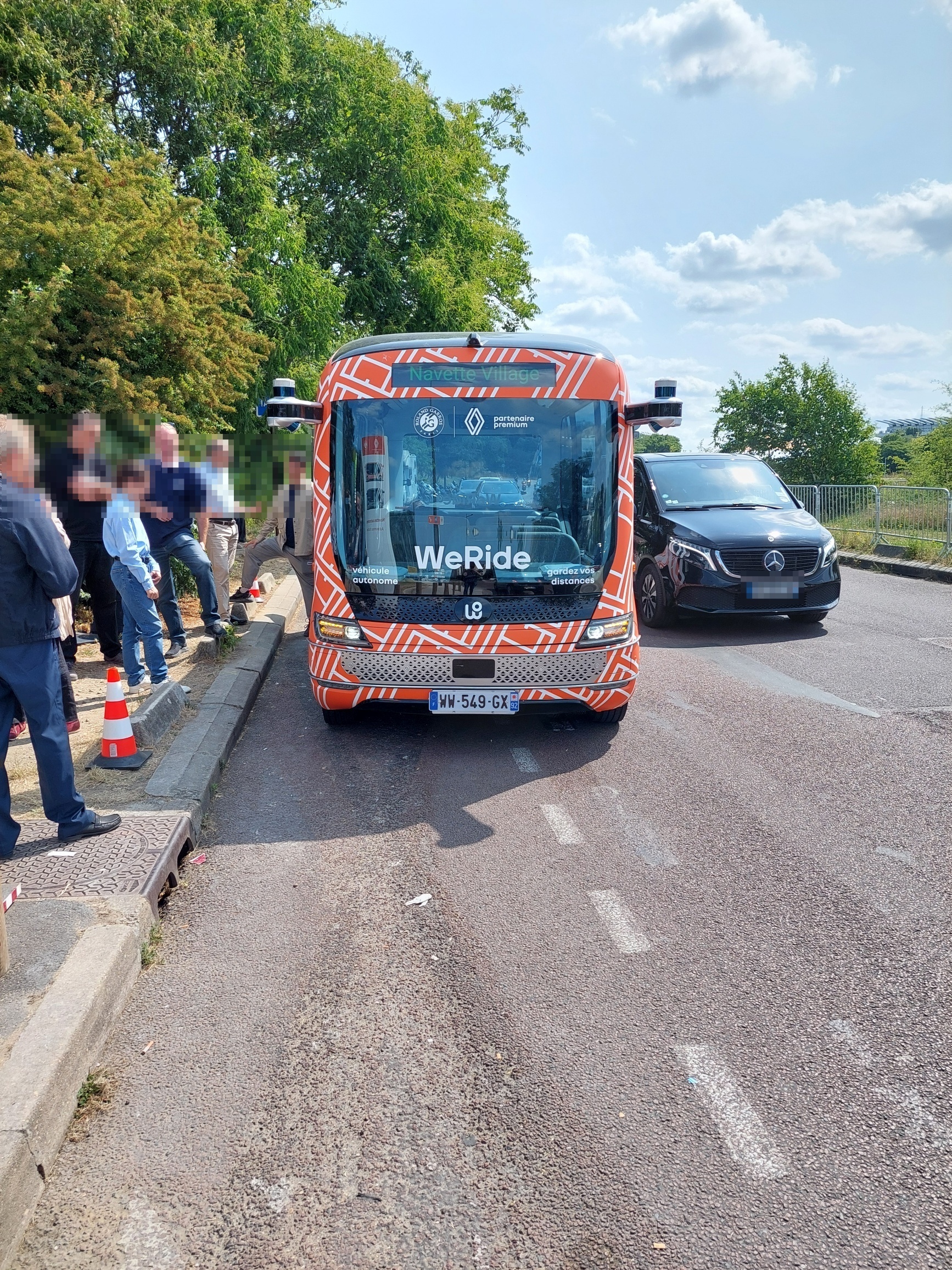 Vue de face d'une des deux navettes